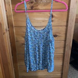 Floral Blue Tank